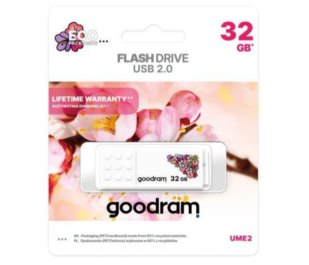 GOODRAM 32GB UME2 odczyt 20MB/s USB 2.0 spring white - 1123107 - zdjęcie 2